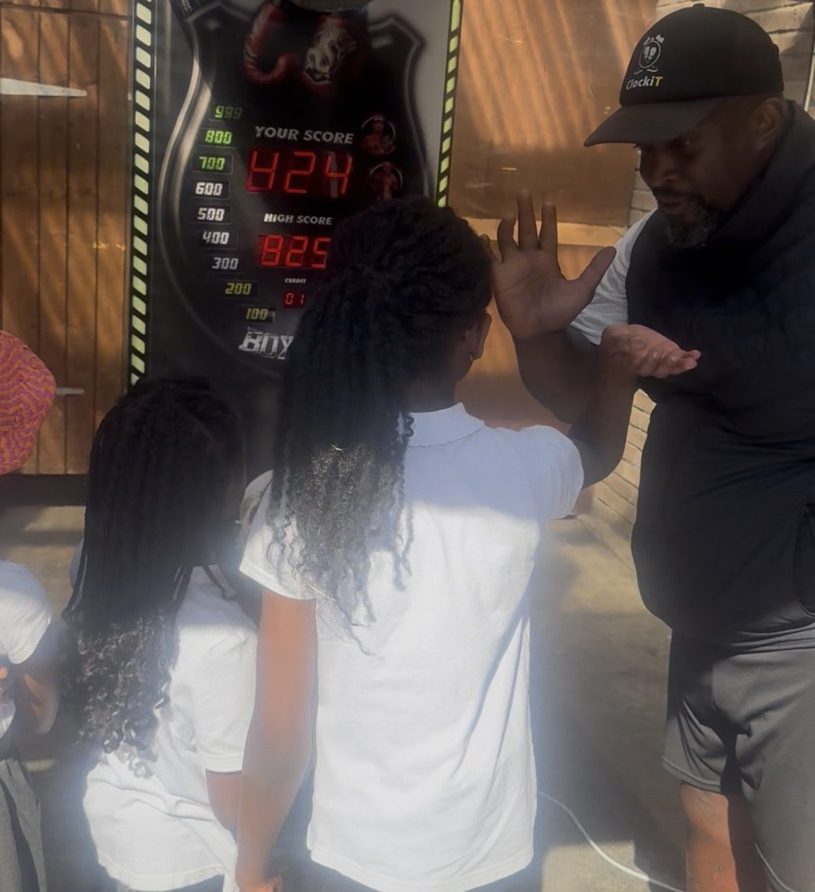 ClockiT boxing training with young participants
